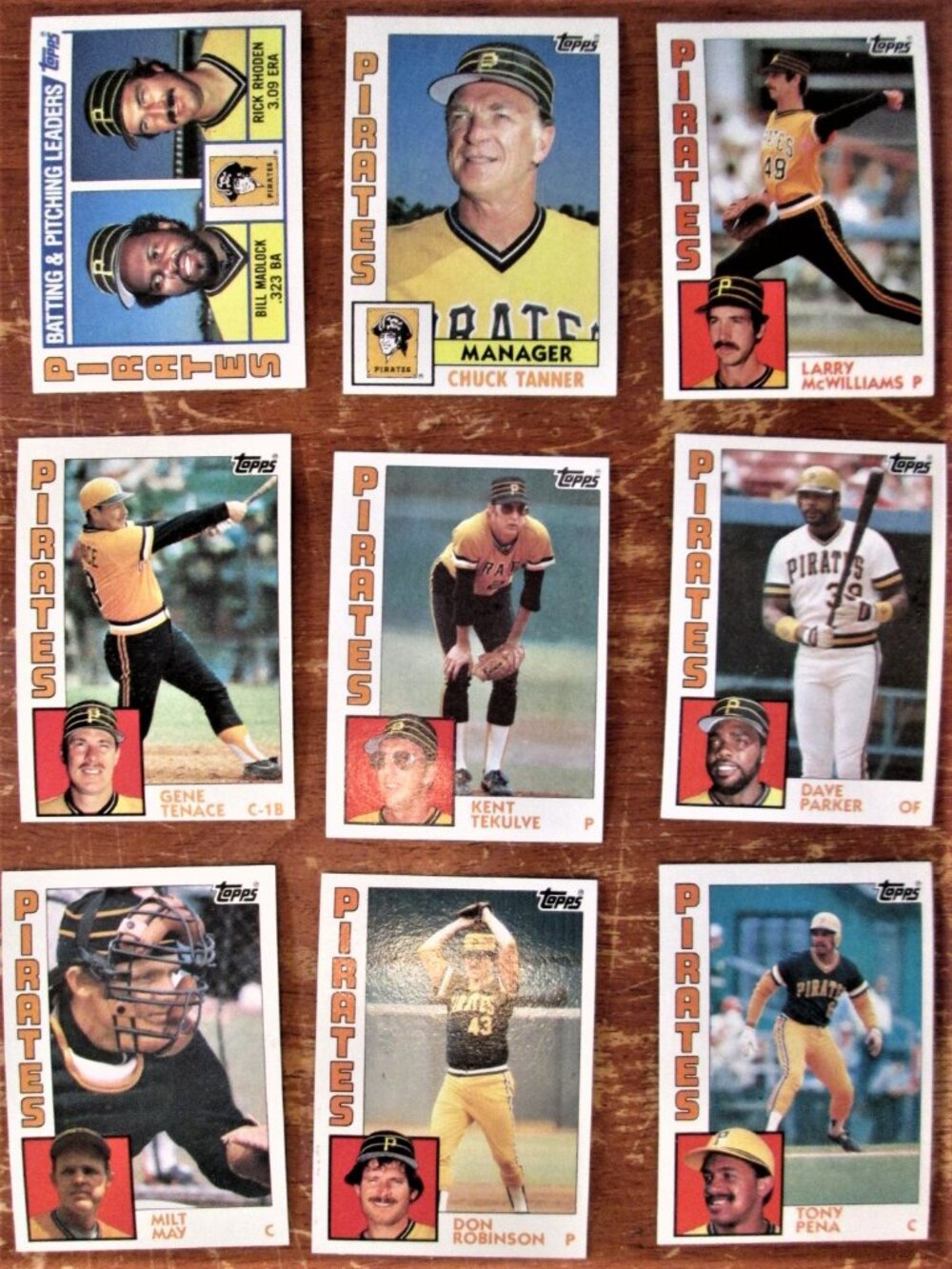 1984 Topps Pittsburgh Pirates Team Set